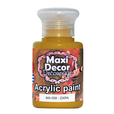 Ακρυλικό Χρώμα 60ml Maxi Decor Ώχρα MA058_MA058060